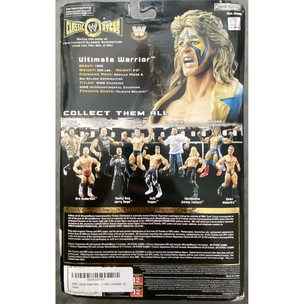 WWE Classic Superstars Series 12 Ultimate‎ Warrior Jakks Pacific